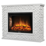 Каминокомплект: Очаг Electrolux EFP/P-3320RLS с порталом Quadro 30 камень песчаник античный бел