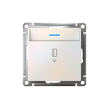 Выключатель карточный AtlasDesign 10А с подсветкой без задержки отключения механизм жемчуж. SE ATN000414
