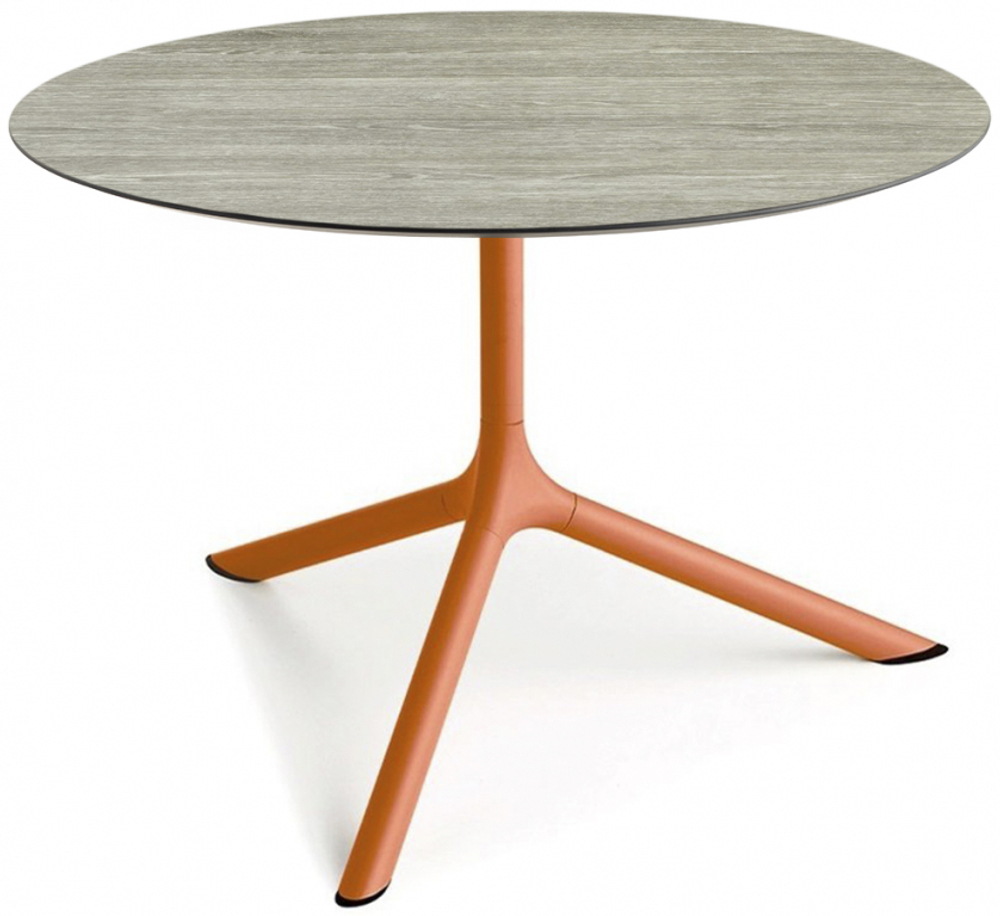 Столик ламинированный кофейный Scab Design Tripe Maxi, терракотовый, состаренный серый дуб