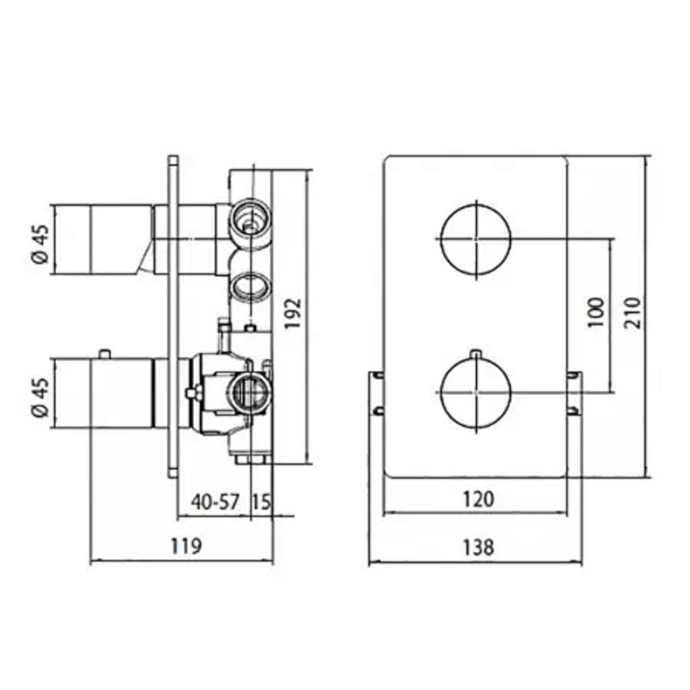 Смеситель для душа Bossini Oki внешняя часть, хром (Z00002.030)