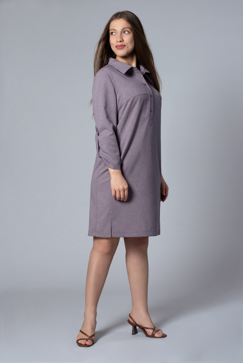 Платье-рубашка 1976ЛПА, полоска #259Пол241976ЛПА