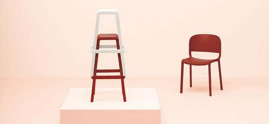 Табурет пластиковый барный Dome Италия