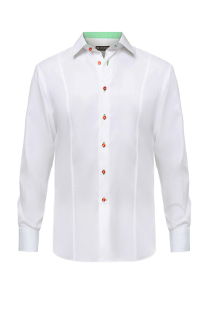 Рубашка белая с контрастными вставками Italia