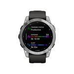 Умные часы Garmin Fenix 7, 47mm, Silver with Graphite Band (010-02540-01)