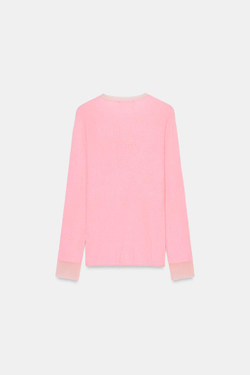 ZARA СВИТЕР ИЗ ТОНКОЙ СМЕСОВОЙ ШЕРСТИ, ЛИНЯЛЫЙ РОЗОВЫЙ