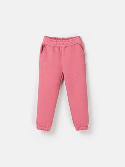 Джоггеры "Пепельная роза" с карманами утепленные