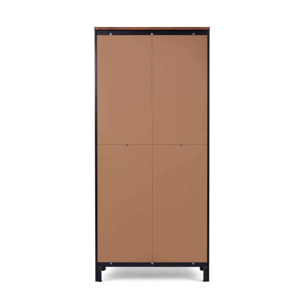Шкаф-витрина Хемнэс Hemnes/Кымор, ст/пн 90х198х37 см, черный