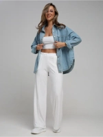 Брюки палаццо со стрелками клеш от бедра