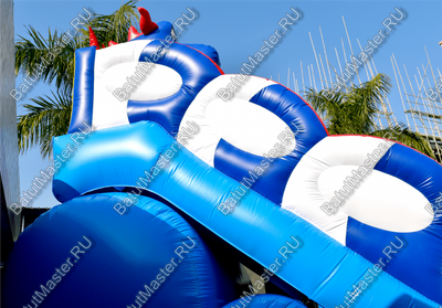 Коммерческий надувной батут-горка "Дракон" 11*6*8,5 м