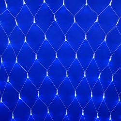 ULD-N1515-96-STK WHITE IP44 Сетка светодиодная со статическим свечением. 1.5х1.5м. Соединяемая. 96 светодиодов. Белый свет. Провод прозрачный. TM Uniel