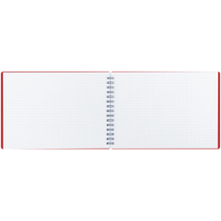 Блокнот А5 60л. на гребне BG "Base", красная пластиковая обложка, тиснение фольгой
