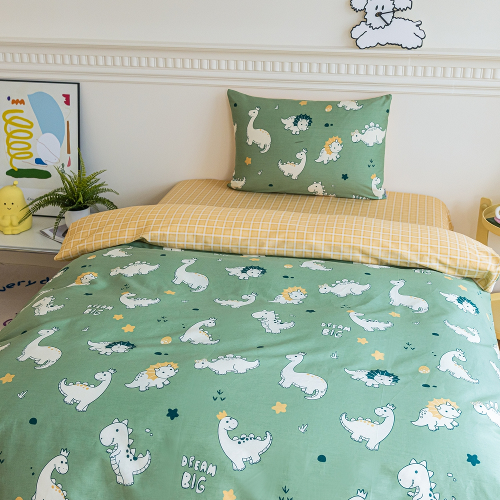 Комплект постельного белья на резинке Сатин Люкс KIDS 100% хлопок CDKR098