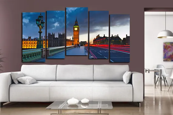 Модульная картина "Ночной Биг-Бен"