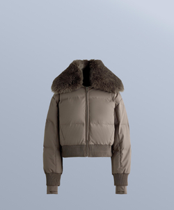 Oysho Водостойкая куртка MINARDI PIUME SKI с 80% пуха и 20% пера, темно-серый