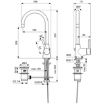 Смеситель Ideal Standard CERALINE BC195AA для умывальника