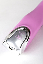 Розовый вибратор The Olympia с загнутым кончиком - 18,5 см. (Цвет: розовый)