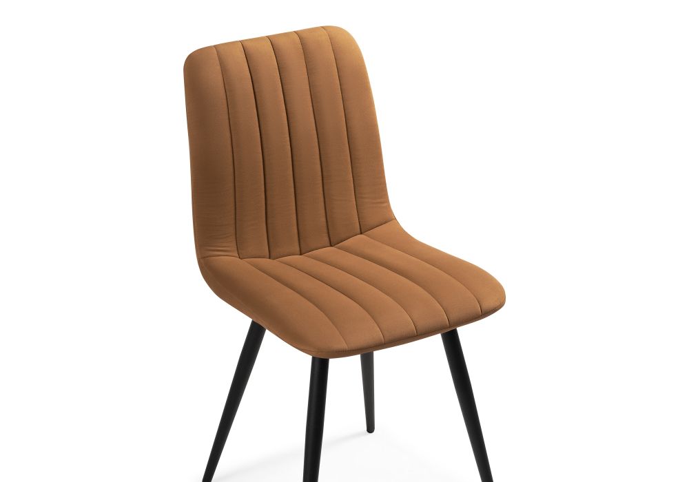 Стул на металлокаркасе Дани кирпичный / черный