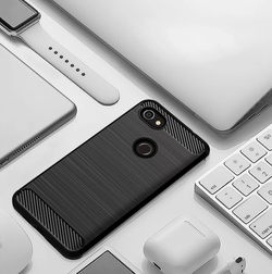 Чехол на Google Pixel 3a XL цвет Black (черный), серия Carbon от Caseport