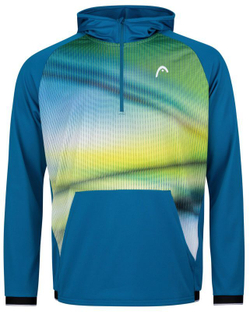Мужская кофта теннисная Head Power Hoodie M - blue/print vision