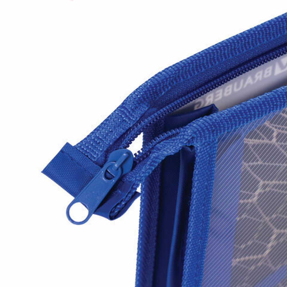 Папка для труда BRAUBERG А4, 2 отделения, молния сверху, органайзер, "Goal", 270154