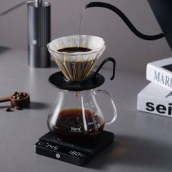 Весы кофейные портативные E-SMART SCALE (ESPRESSO) черные 0,3-2000гр батарея 1200 mAH ZeroHero