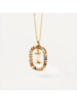 Колье женское PDPaola Буква Z серебро 925 пробы покрытое золотом 750 пробы CO01-285-U