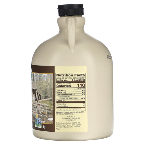 NOW Foods, Real Food, органический кленовый сироп, 1,89 л (64 жидк. унц.)