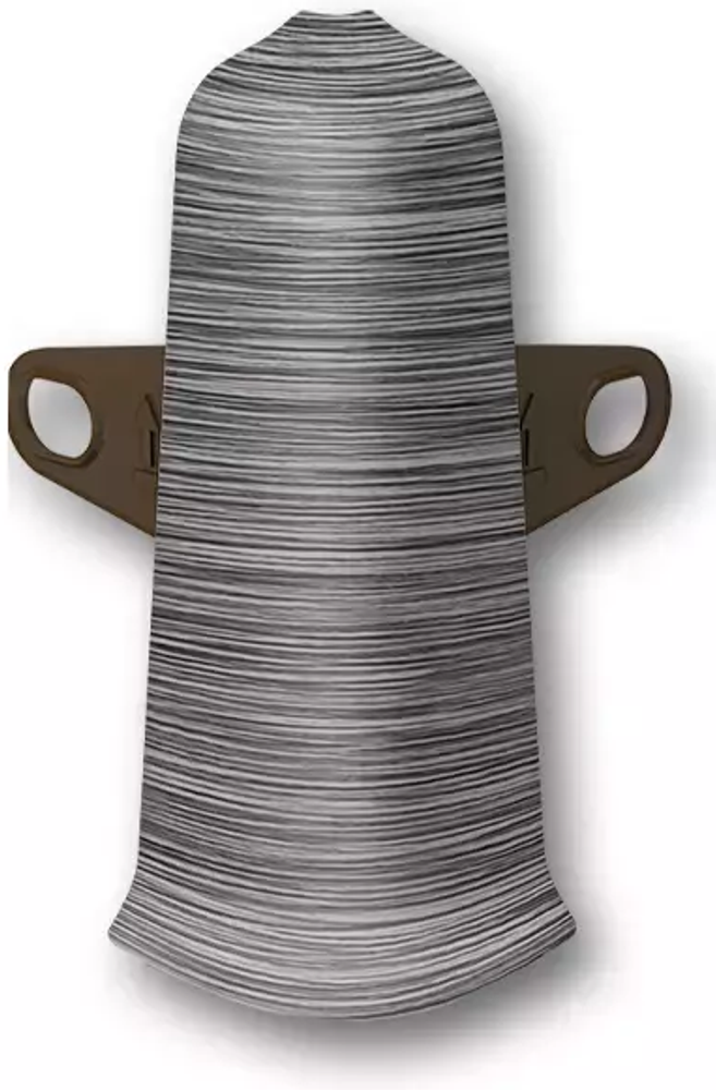 Угол наруж для плинтуса Деконика 70мм 187 Алюминий темный