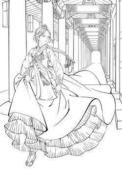 Hanbok Fairy Tale of Obsidian Special Edition. Coloring Book