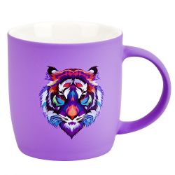 Кружка фарфоровая (с силиконовым напылением) "Cat hunter" v=350мл. (индивидуальная упаковка)