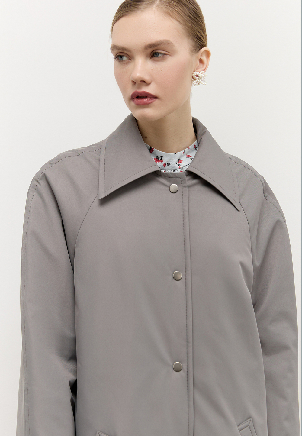 Тренч однобортный утепленный