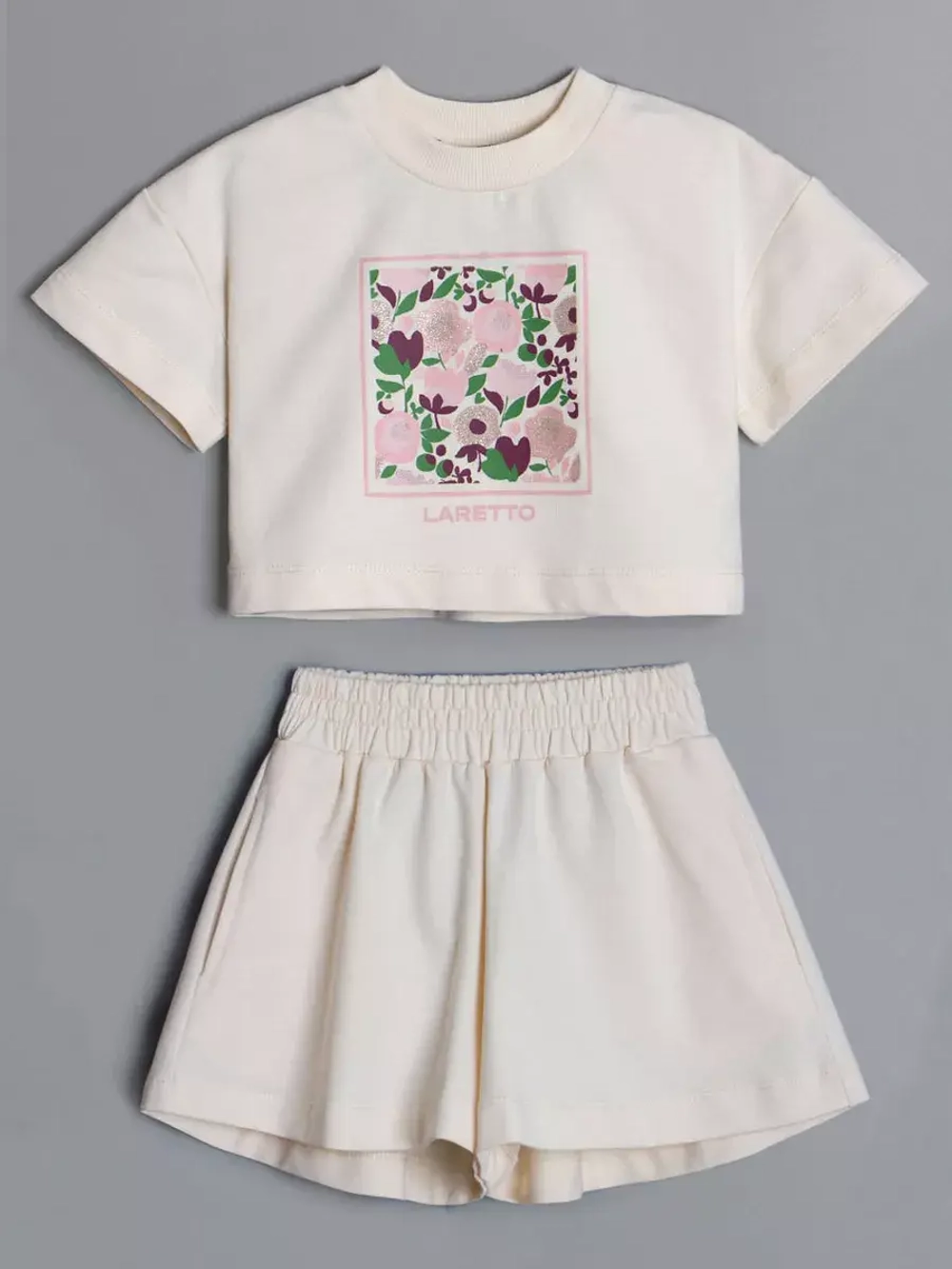 Костюм для девочки, футболка и шорты