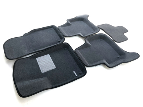Коврики салона для AUDI Q7 (2015-)/Q8 (2018-) Euromat 3D Business серые. Арт. EMC3D-001108G