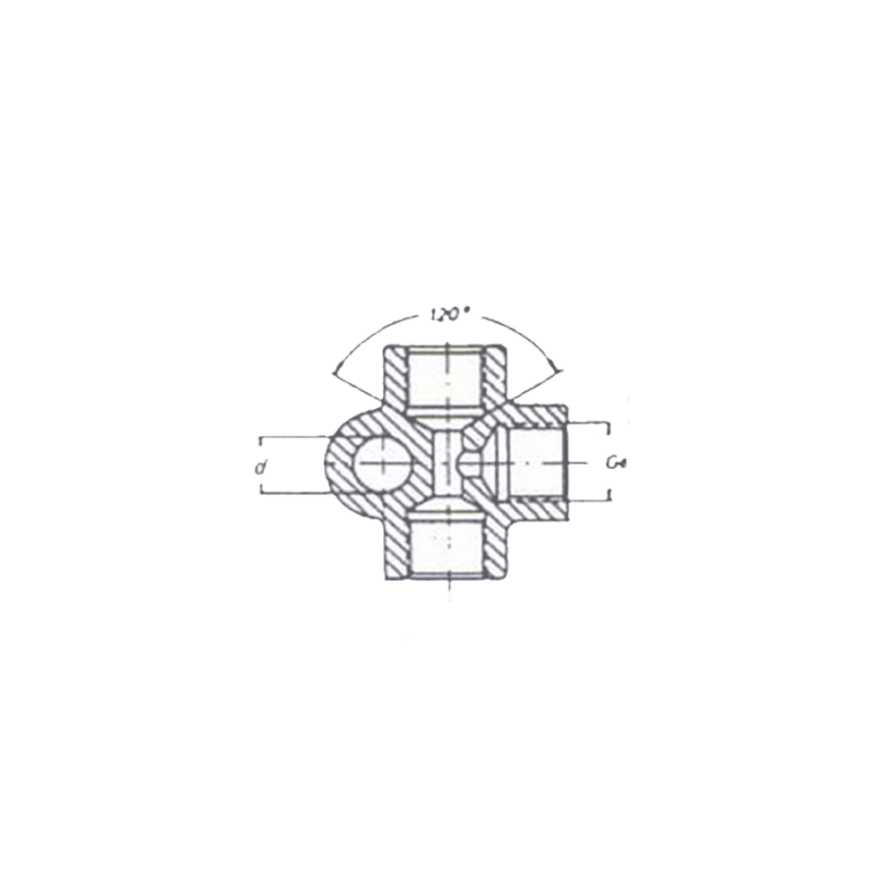 Адаптер для тормозной трубки F-F 12x1 (тип 12)