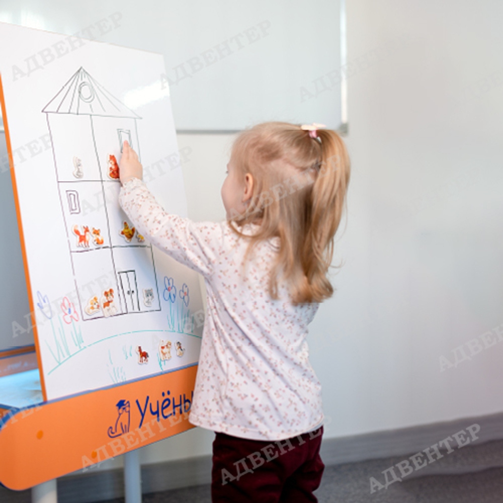 Магнитно-маркерная доска для рисования фломастерами на водной основе
