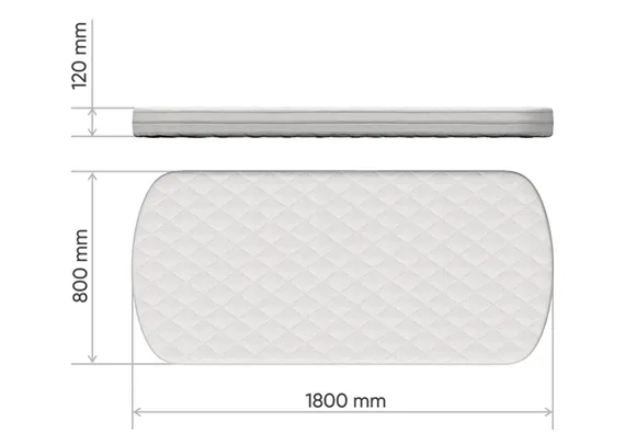 Матрас для кровати KIDI кокос/eco-foam/латекс 12 см (80*180 см)