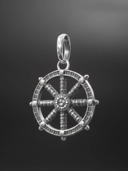 Подвеска из серебра "Колесо Сансары" большое