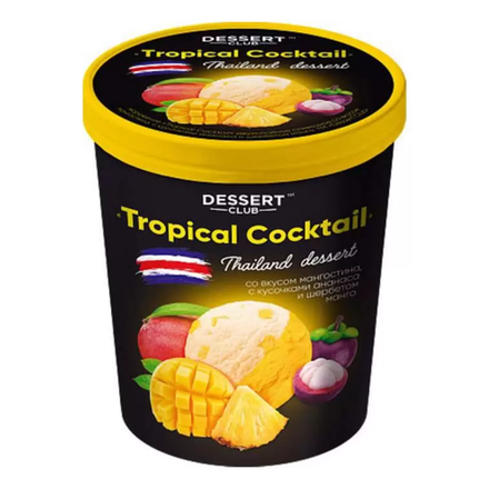 Мороженое Dessert Club Тропический коктейль ананас и манго 420 гр