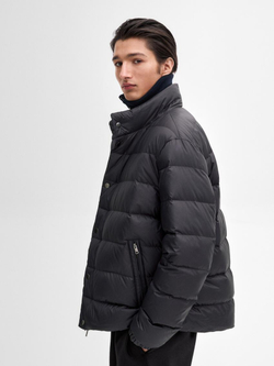 Massimo Dutti Легкий пуховик, темно-синий