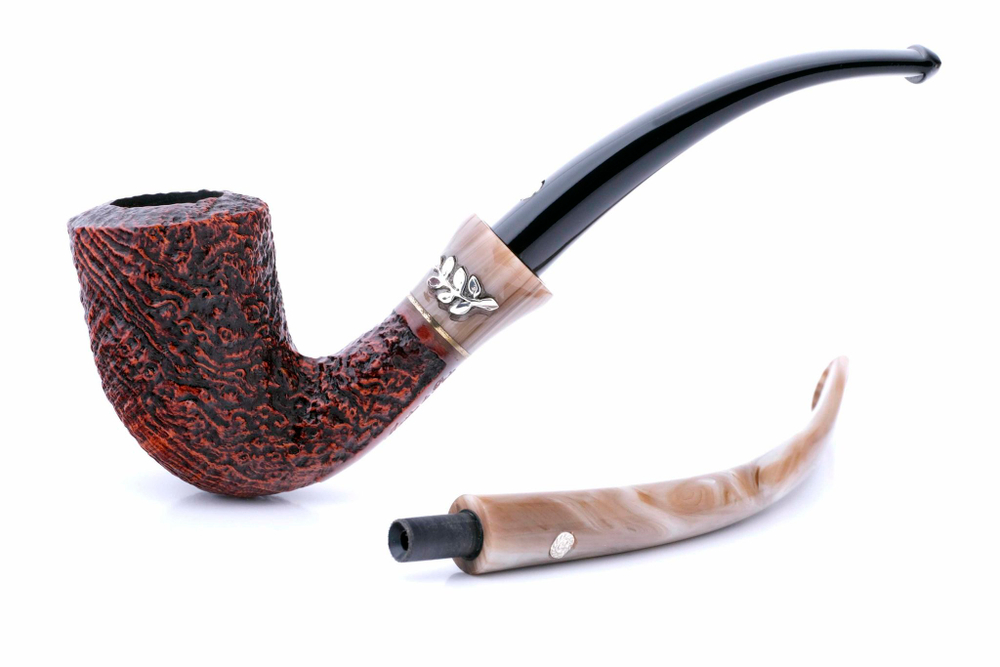 Курительная трубка Mastro De Paja Oliva c двумя мундштуками M081-1