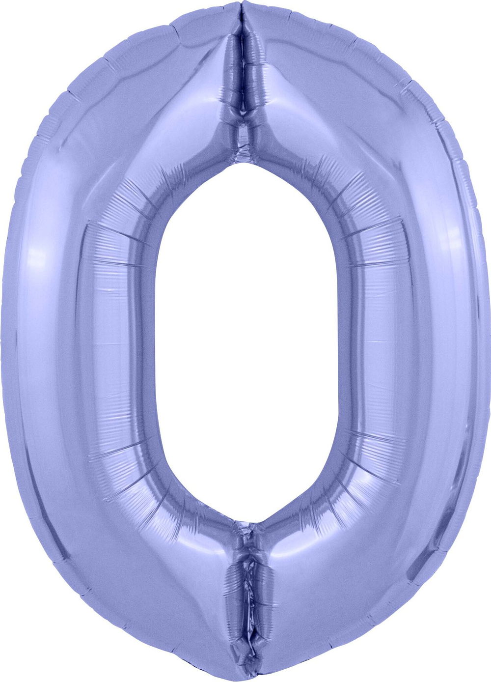 Шар (40""/102 см) Цифра, 0 Slim, Сиреневый, 1 шт. в упак. И81