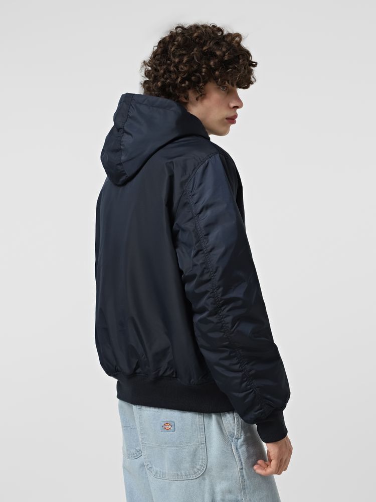 Бомбер Alpha Industries MA-1 Hooded Logo Oxford Replica Blue (Синий)