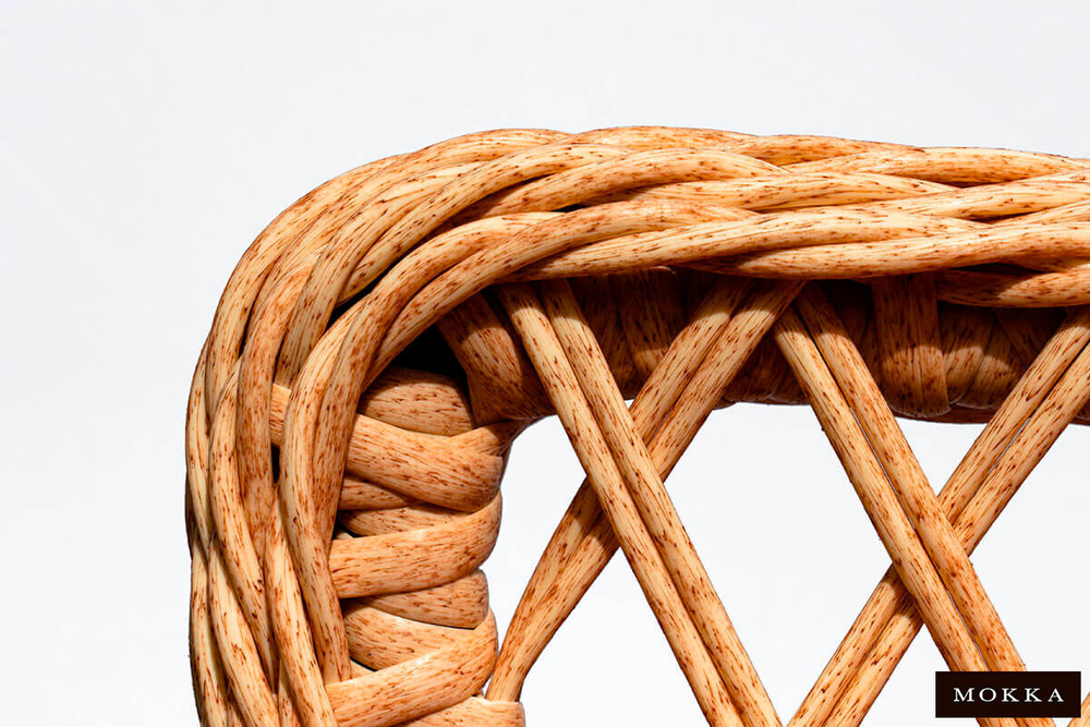 Комплект плетеной  мебели MOKKA VILLA ROSA (4 кресла) + 4 подушки