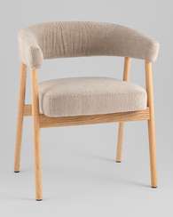 Стул обеденный Zubo с деревянными ножками бежевый