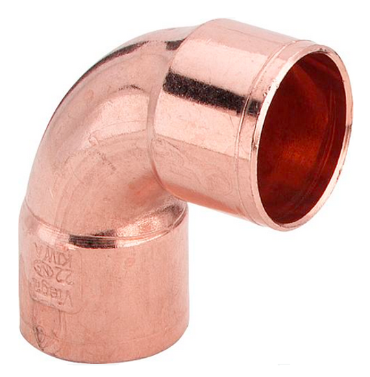 Viega угольник медный 28 мм. 90° двухраструбный (серия 95090 медные фитинги под пайку)