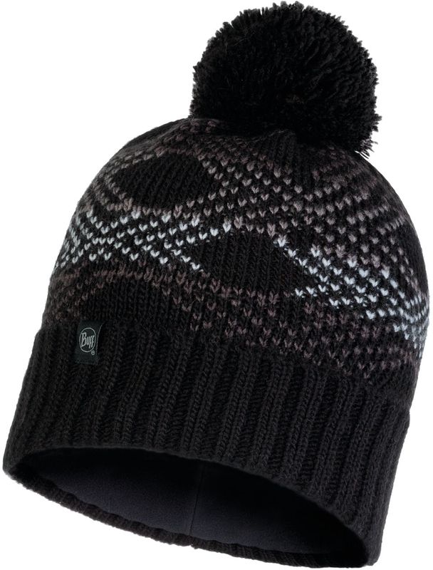 Шапка вязаная с флисом Buff Hat Knitted Polar Garid Black Фото 1