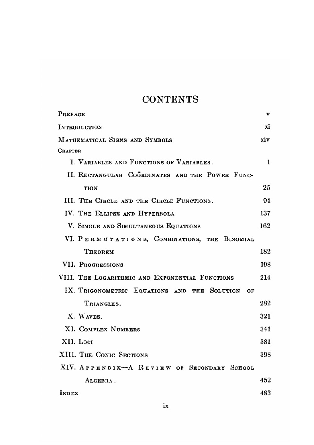 Elementary mathematical analysis. a text book for first year college students | Charles Sumner Slichter