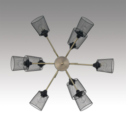 8191/9C COUNTY LN26 306 черный/античная бронза/черный металл Люстра потолочная Е27 9*60W 220V ABRIS