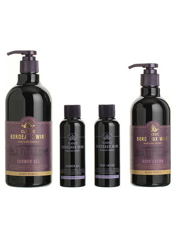 WELCOS Средства для тела с винным экстрактом/Body Phren Classic Bordeaux Wine Body Care Set, набор 500мл/315мл/100мл/100мл