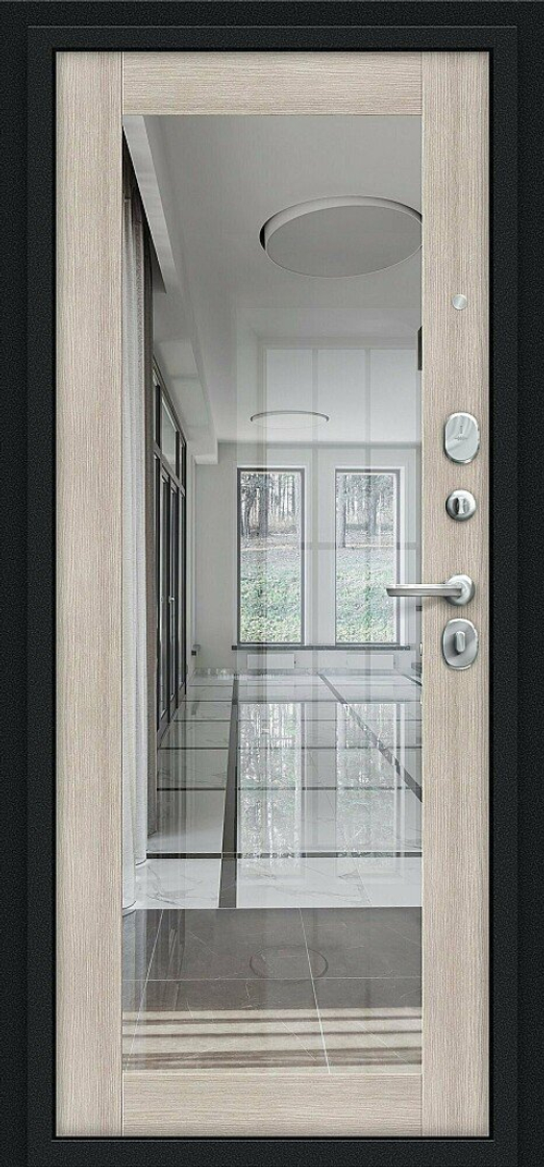 Флэш Букле черное/Cappuccino Veralinga 205*86 левое